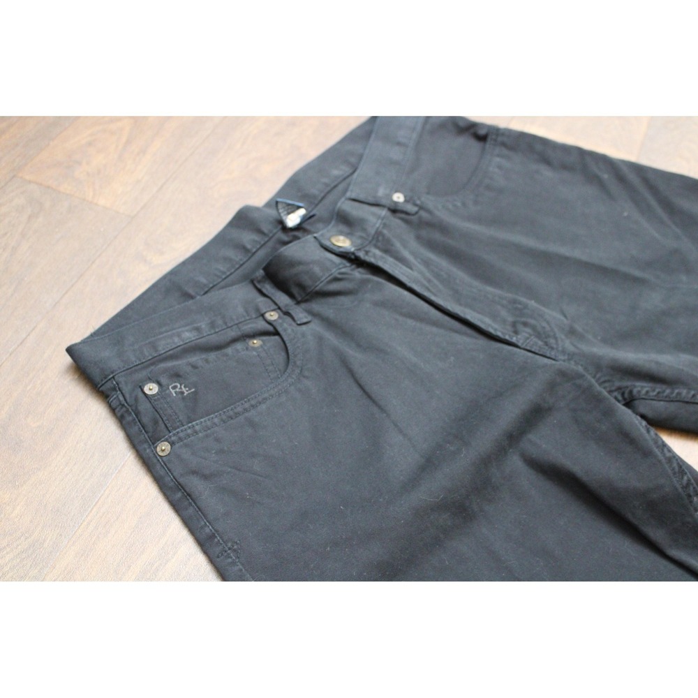 Polo Ralph Lauren Jeans Mens 34x29 Black Relaxed Straight Dark Wash Denim